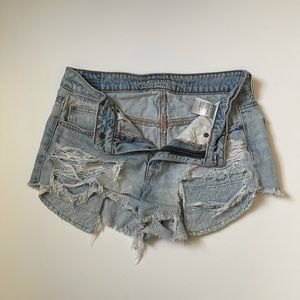American Eagle Hi-Rise Festival Ripped Shorts